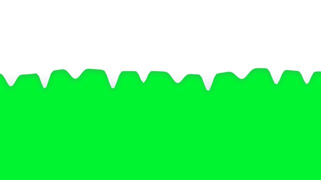 Green grass silhouette shape with jagged edge overlay for digital design and game UI element
