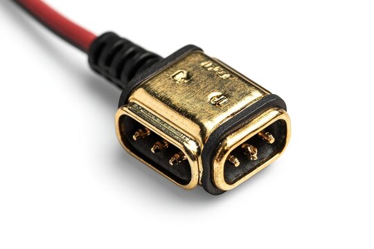 Golden Connector with Red Wire