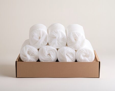 White Rolls in Cardboard Box