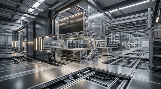 Modular Reconfigurable Autonomous Manufacturing Cell with Robotic Rail System in Modern Smart Factory