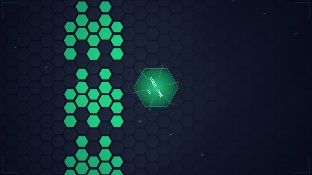 Hexagonal Grid Geometric Background Animation