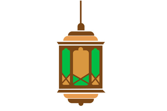 Ramadan lantern hanging decoration isolated on transparent background for Islamic holiday celebration and cultural greeting card design