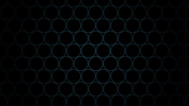 Abstract Neon Cybernetic Hexagon Grid Loop Seamless Loop