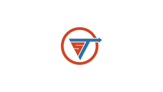 ST Letter Logo Animation with Arrow Icon &ndash; Modern Monogram Logo Reveal