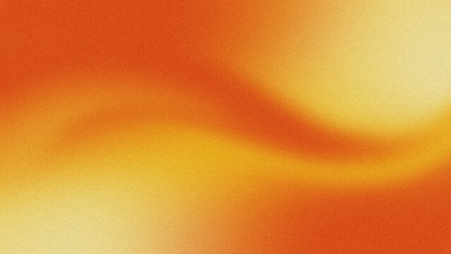 Vibrant warm orange and yellow abstract grain gradient background. Smooth blurred liquid waves vector texture. Perfect modern minimalist background for summer banner design poster.