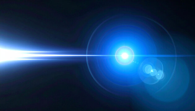 blue camera lens flare artifact Generative AI