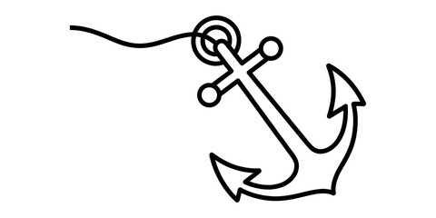 anchor on white background © MILON ROY