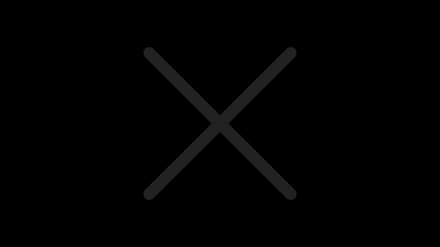 Close round light click tap micro interaction animated icon