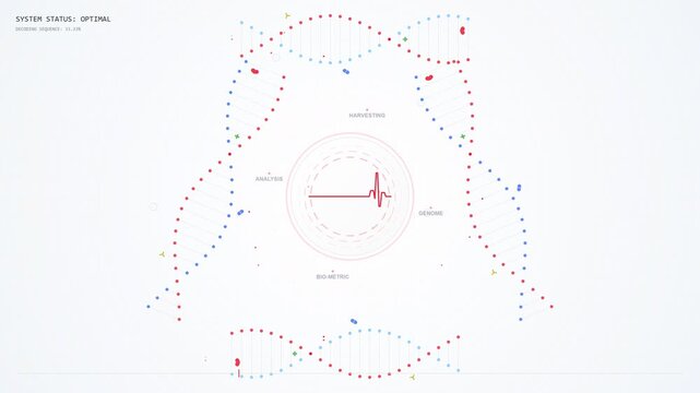 Biometric DNA Analysis Interface Motion Graphic