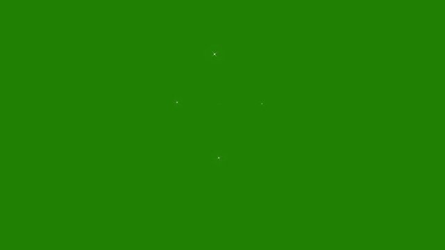 Blinking doodle cartoon retro stars sparkle animation, glowing twinkling night vector shine, seamless starry background 4K loop video with alpha channel light. 4k Animation video