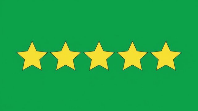 Five outline star icons are arranged horizontally in a row