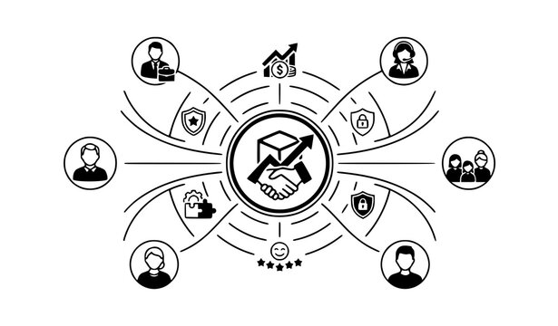 Value proposition target customer benefits and business marketing vector illustration