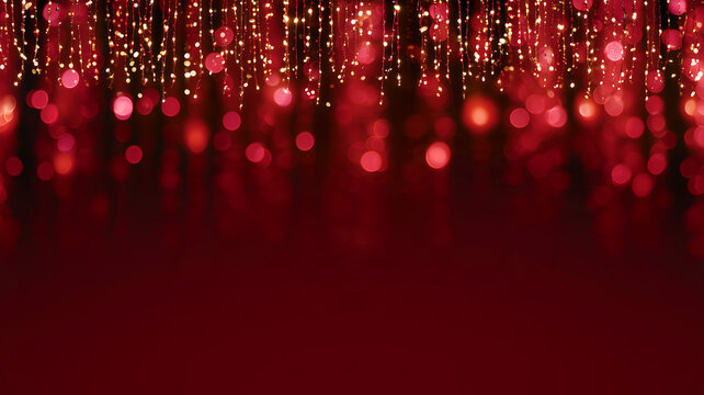  Minimalist Red oriental holiday banner  background,christmas lights background