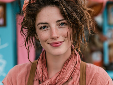 Portrait of a young female salesperson,portrait of a young woman