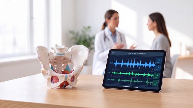 Pelvic Floor Biofeedback with Real Time Muscle Activity Monitoring