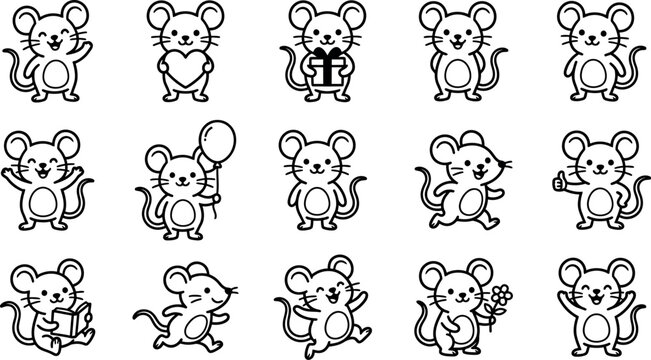 Collection of cute cartoon koala bear illustrations in various poses and expressions