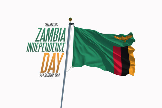 Zambia independence day 24th october illustration