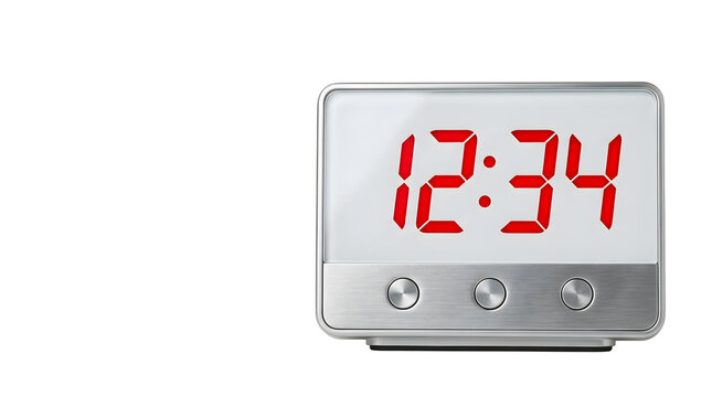 Minimalist digital clock displaying precise time for mindful breathing techniques, concept for meditation sessions, relaxation exercises, and stress management routines