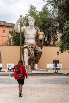 Walking Toward the Colossal Statue of Emperor Constantine, Rome