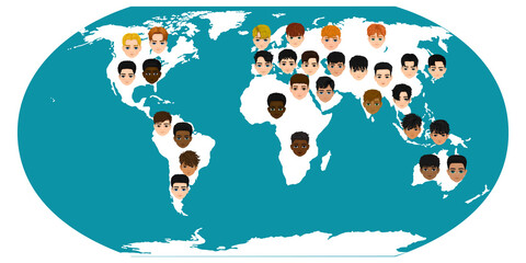 Estimated distribution of the young male profile worldwide © Murat
