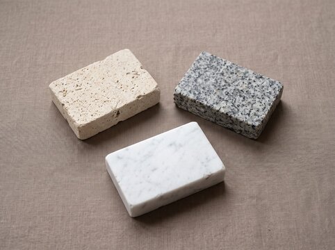 Unfinished stone sample blocks