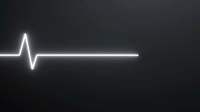 Minimalist white glowing line on dark abstract background