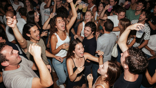 Direct flash dance floor crowd party