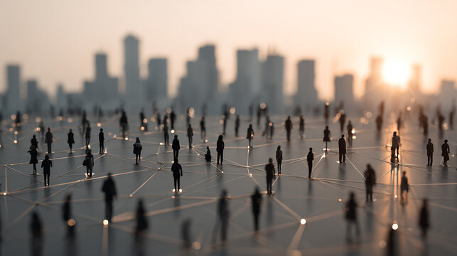 Smart digital Innovation city with connection network reciprocity over the city of future smart wireless digital city and social media networking systems that connects people with in city