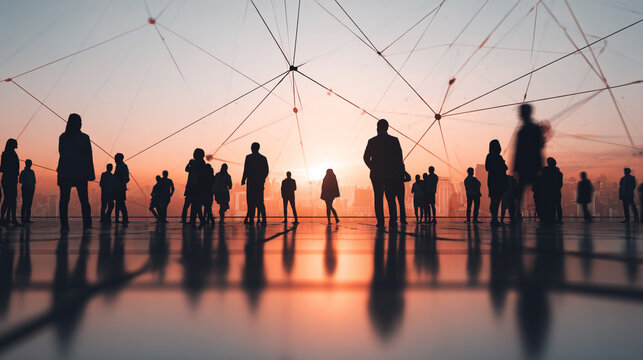 Smart digital Innovation city with connection network reciprocity over the city of future smart wireless digital city and social media networking systems that connects people with in city