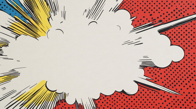Retro Comic Speech Cloud With Copy Space