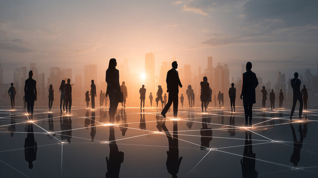 Smart digital Innovation city with connection network reciprocity over the city of future smart wireless digital city and social media networking systems that connects people with in city