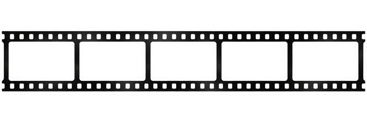 Fototapeta premium Vintage film strip border isolated on transparent background