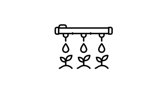 Automated plant irrigation system icon for precision agriculture setups