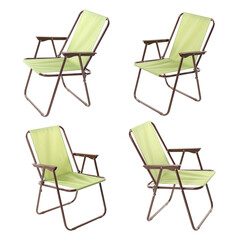 Fototapeta premium Comfortable folding chair on transparent background, set