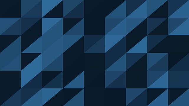 Abstract geometric pattern with blue triangles and dark background for modern design