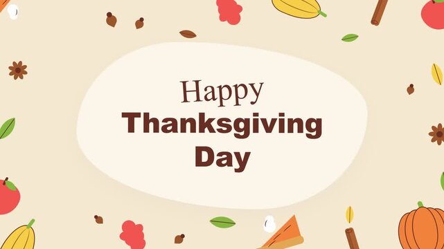Thanksgiving Card with Festive Autumn Pumpkin Graphic Design