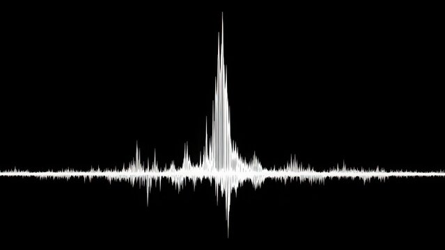 Sound wave spectrum isolated on transparent background