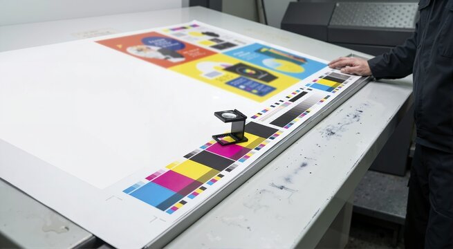 Offset printing color calibration bars