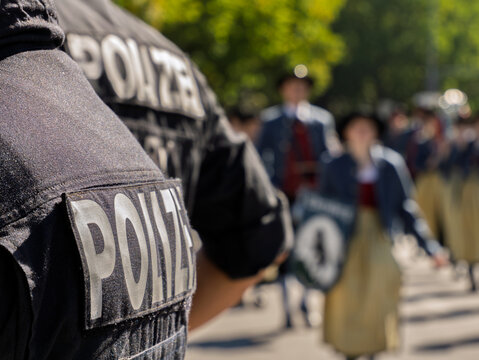 Polizei Presence in Traditional Festival Parade