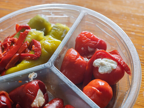 Stuffed Peppers Platter with Colorful Bell Peppers