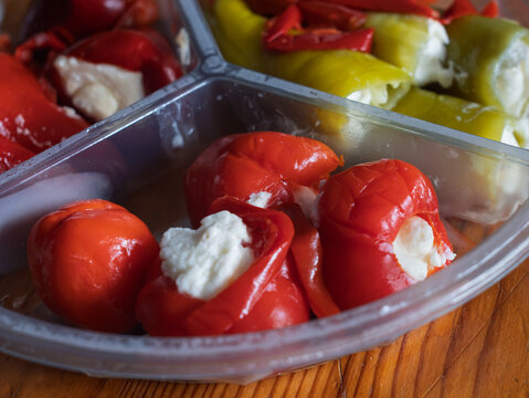 Stuffed Mini Peppers with Cream Cheese for Appetizers
