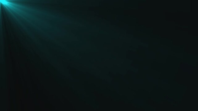Glitter, shiny, bright, flare footage Isolated white light rays animation. Shine or sun effect on Cyan cc light ray animation.Motion Graphic .
