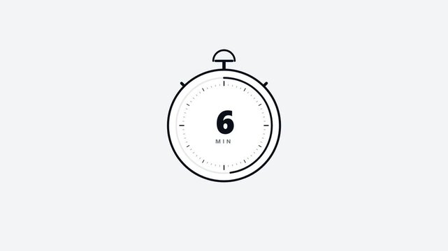 Minimalist digital stopwatch interface with countdown timer