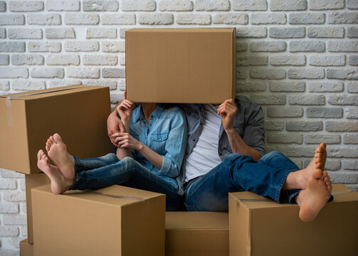 Playful Moving Couple.