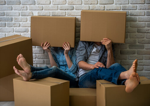 Playful Couple Moving.