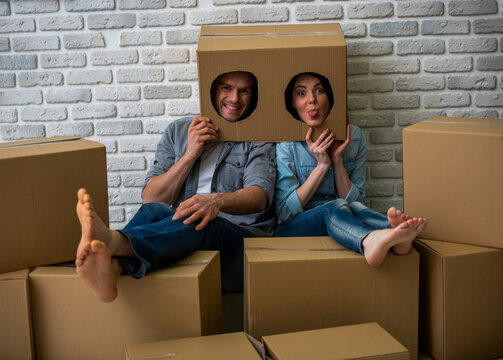 Playful Moving Couple.