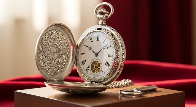 pocket watch on a white background