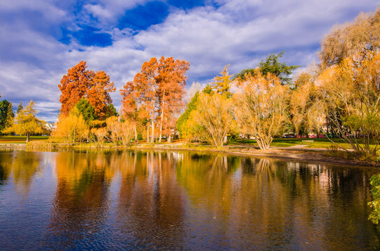 Green lake in Seattle WA. These  photo was taken in autumn season.