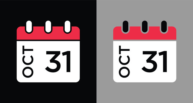 calendar - October 31 icon illustration isolated vector sign symbol