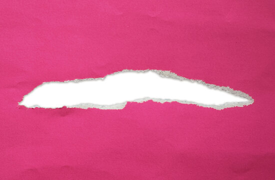Torn Fuchsia Paper Hole Ripped Edge Hot Pink Frame